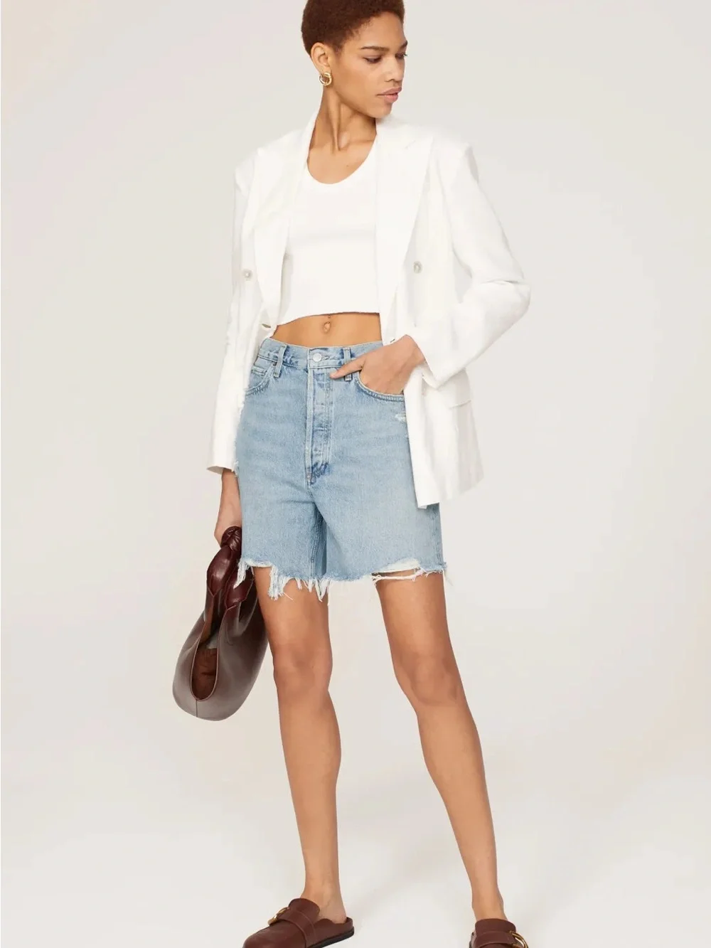AGOLDE Stella Denim Bermuda Shorts